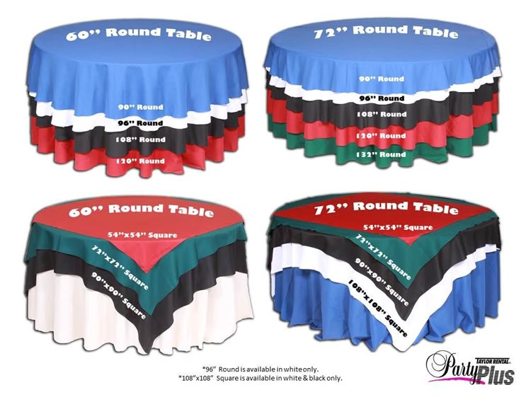 Linen Size Chart Wedding Table Linens Party Cloth Settings Linen Size Chart Wedding Table, Linens For 60 Inch Round Tables