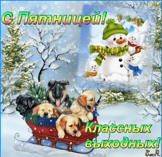 Доброе утро картинки прикольные зимние пятница