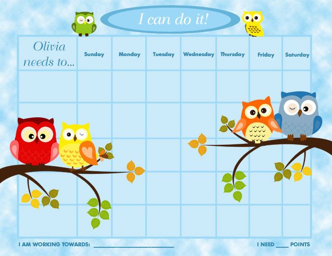 printable childrens reward charts