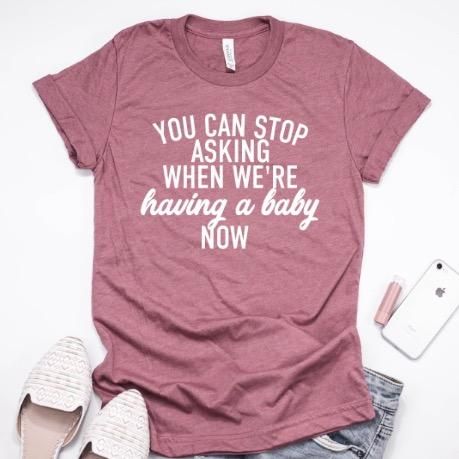 You can stop asking when we're having a baby now™