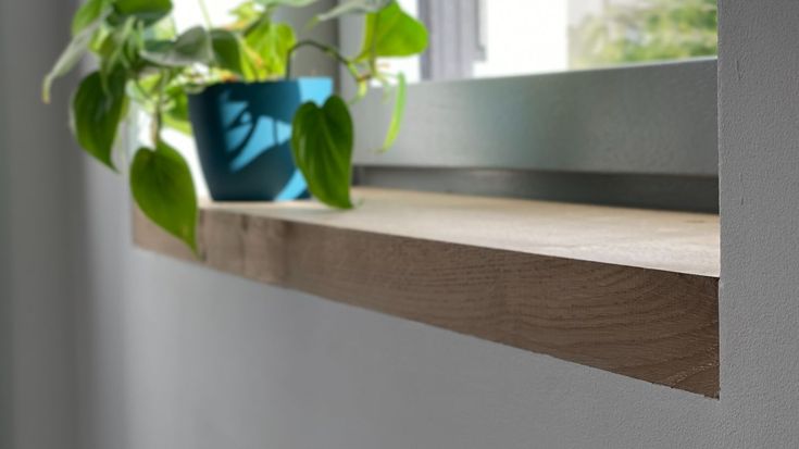 Holz Fensterbank innen auf Maß bestellen • Zuschnittprofi.de