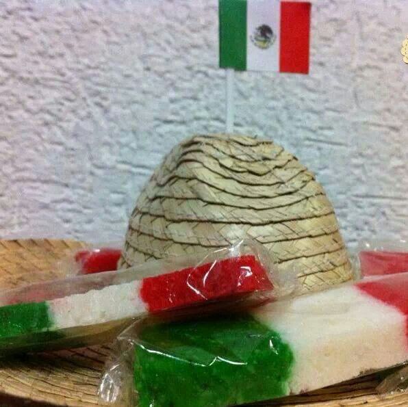 Mexican flag, hat and coconut candy...my mexico!! Coconut candy