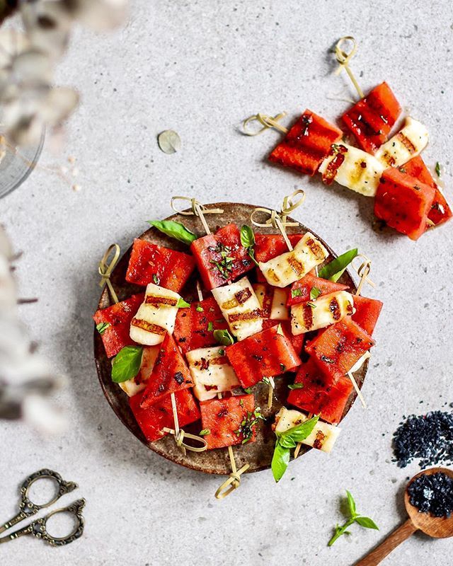 Brochetas De Sandía Y Queso El Otro Día Vi Esta Mezcla Y Me Pareció Super Interesante