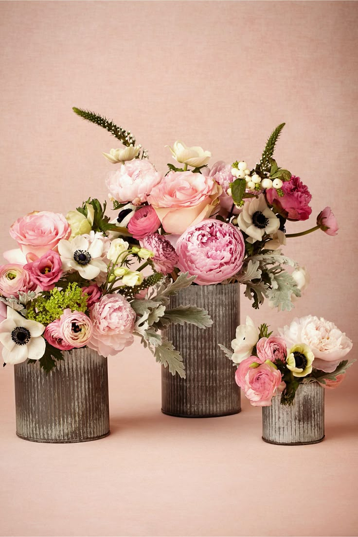 Ridged Tin Vases from BHLDN