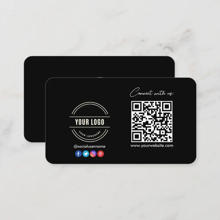 Follow Scan To Connect With Us QR Code Black White Calling Card follow-scan-to-connect-with-us-qr-code-black-white-calling-card