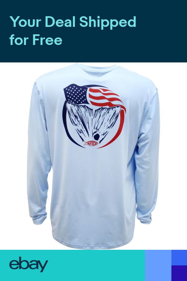 Redfish-Pick Color//Size-Free Ship AFTCO Loud Performance Fishing UPF 50 Shirt