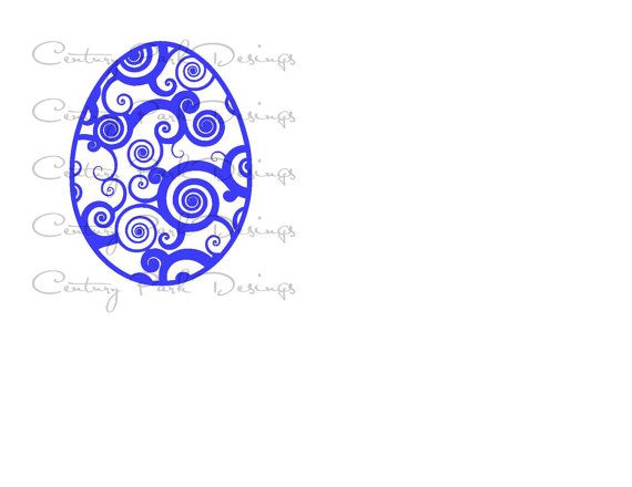 Swirl Easter Egg SVG JPEG PNG pdf use by CenturyParkDesigns