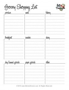 grocery list pdf
