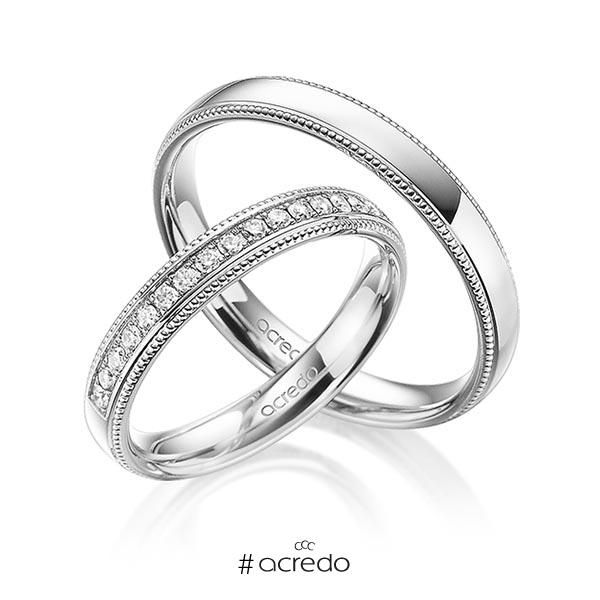 alianzas de oro blanco o en platino con diamantes #alianzas #boda
