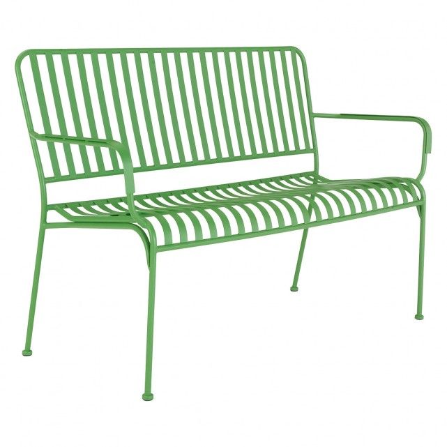 The Indu Green Metal Outdoor Bench Is A Contemporary Update On Classic Design In Vibrant Colour And Mak Garden Patio - Contemporary Metal Garden Bench Uk The Indu Green Metal Outdoor Bench Is A Contemporary Update On Classic Design In Vibrant Colour And Mak Garden Patio - Contemporary Metal Garden Bench Uk