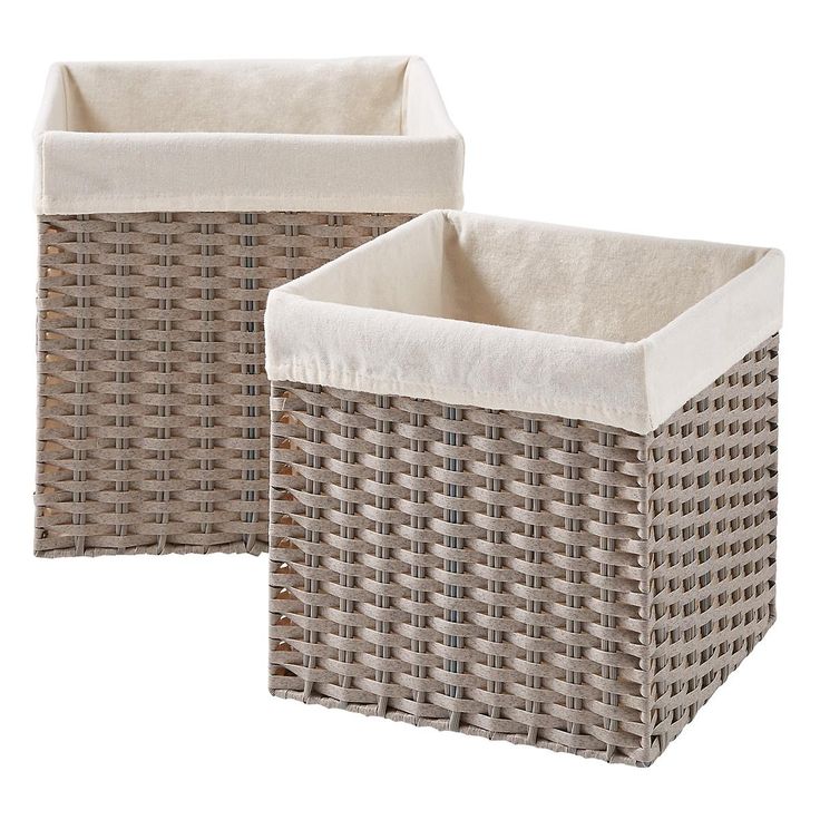 Grey Montauk Square Cubes Cube Storage Container Wicker Baskets Grey Montauk Square Cubes Cube, Wicker Storage Boxes Argos