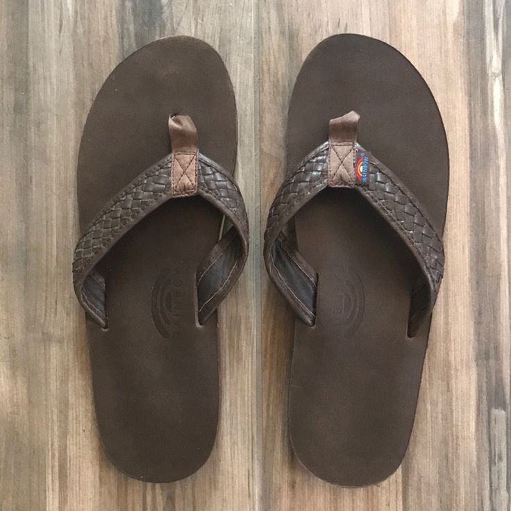 Rainbow Shoes | Mens Almost New Rainbow Slippers Size 11 | Color: Brown | Size: ...