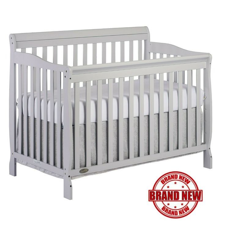 Baby Bed Cradle Wood Frame Infant Toddler Daybed Full Size Nursery Blue
