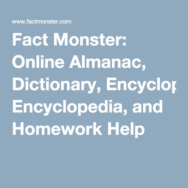 Homework help encyclopedia