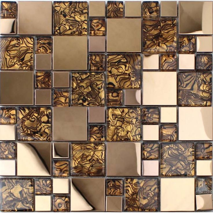 20 best Metal Glass Tiles images on Pinterest | Mosaic