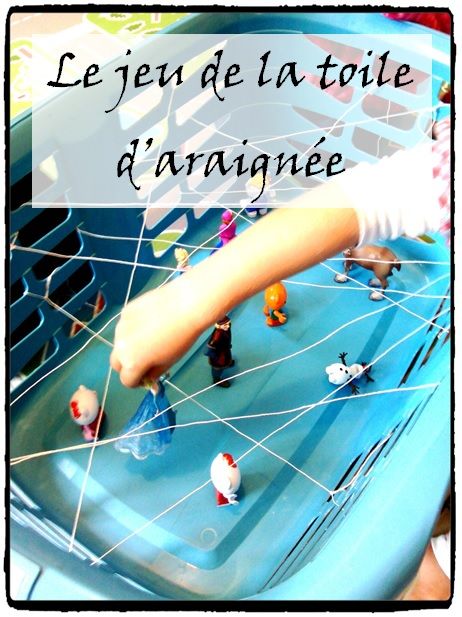 jeu toile araignée, activité enfants, halloween, motricité enfant