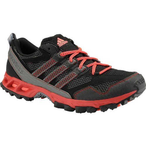 Adidas Shoes Kanadia 5 Tr Mens Adidas Kanadia 5 TR Running Shoes Black / Neo Iron / Red Q35439 synthetic-and-mesh rubber sole Synthetic leather and textile ...