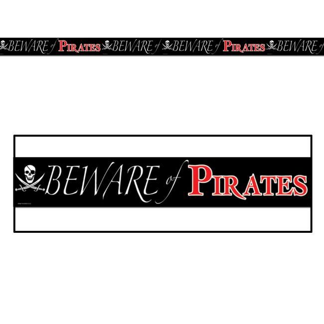 Beware Of Pirates All Weather Party Tape Pirate Party Tape Wall Pirate Decor
