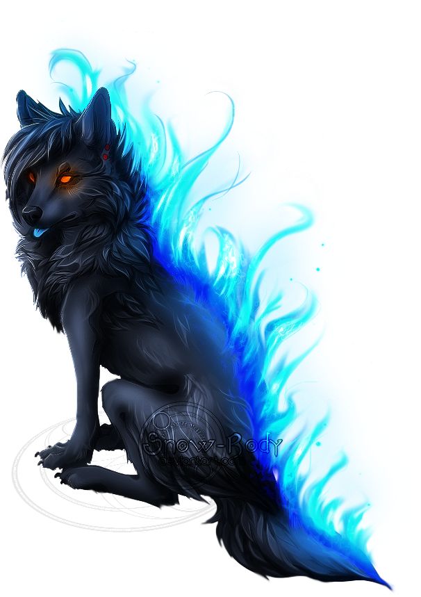 blue flame wolf by snow body on deviantart