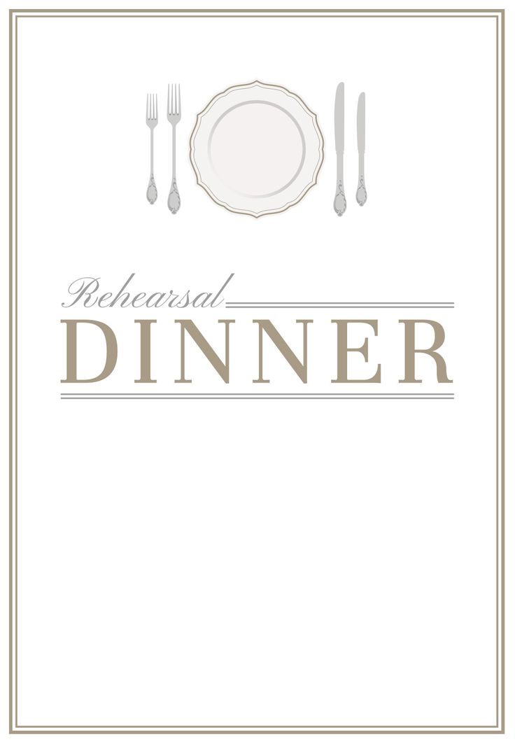 elegant setting free printable rehearsal dinner party dinner invitation templates free