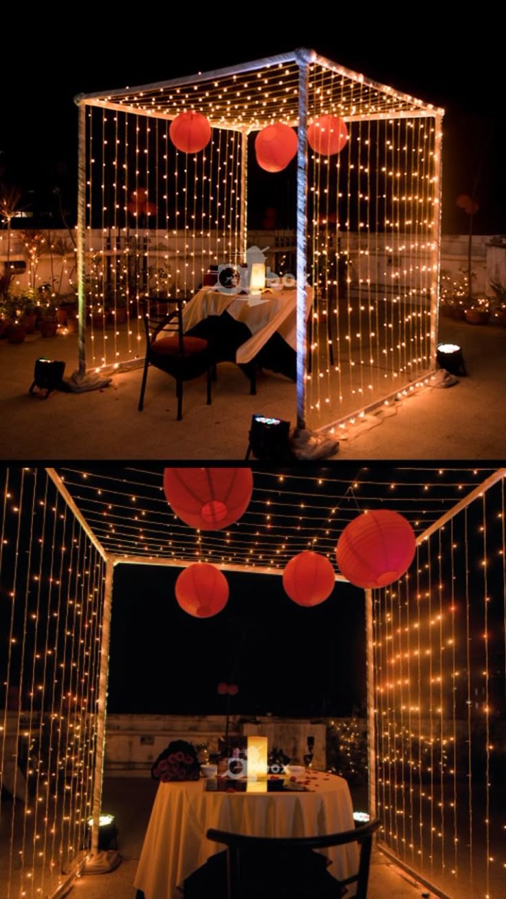 The LIT Cabana Date! | Romantic dinner decoration, Romantic room