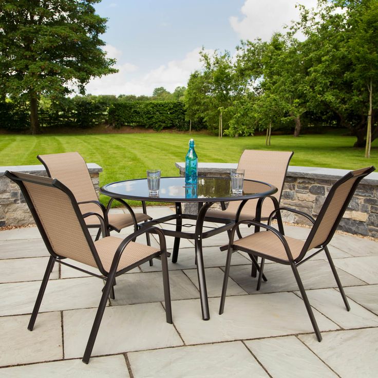 Girona Round Garden Set Brown 5 Piece Home More Outdoor Furniture Sets - Agio Patio Furniture Replacement Fabric Girona Round Garden Set Brown 5 Piece Home More Outdoor Furniture Sets - Agio Patio Furniture Replacement Fabric