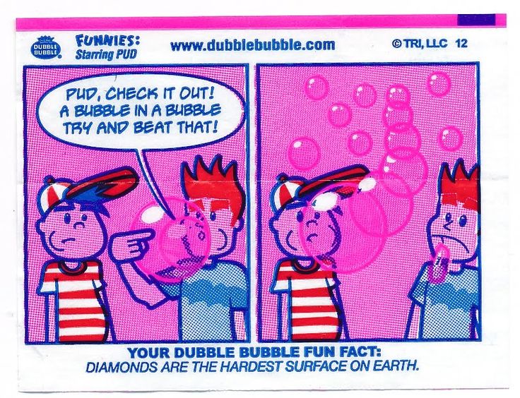 Pud comics from Dubble Bubble | Dubble bubble, Dubble, Bubble fun