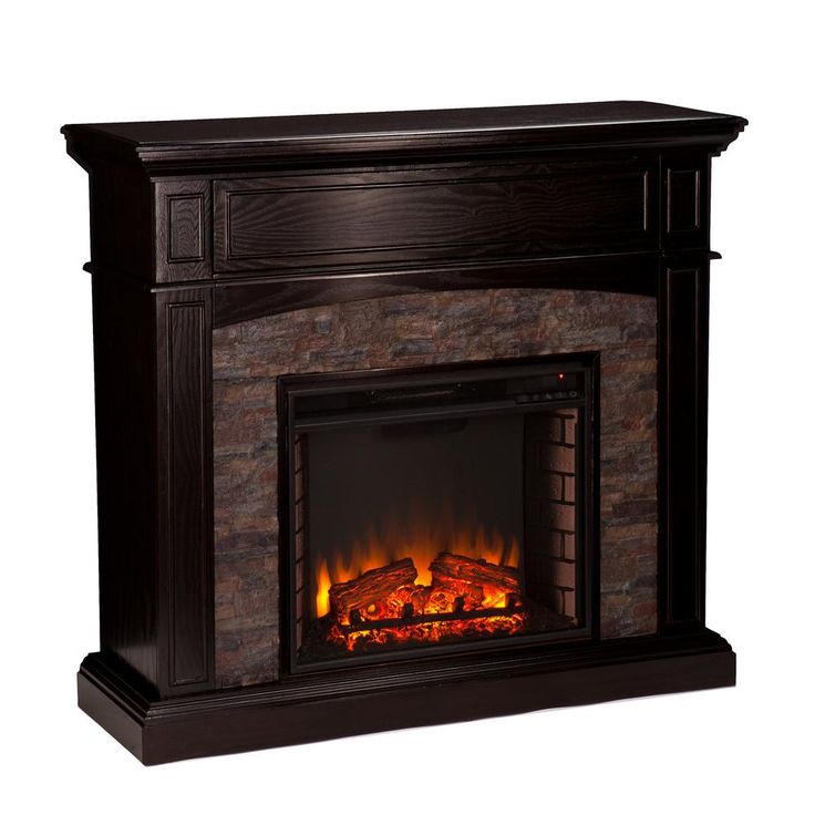 Southern Enterprises Newburgh 45 5 In W Faux Stone Corner Electric Media Fireplace In Ebony Hd90138 The Home Depot Corner Electric Fireplace Electric Fireplace Tv Stand Electric Fireplace