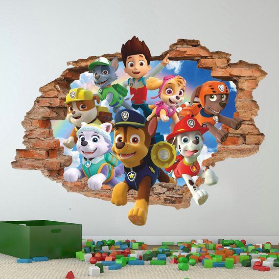 PAW Patrol 3D Kids Nursery Removable Wall Decal Vinyl Stickers Art Home Decor PAW Patrol 3D Kids Nursery Removable Wall Decal Vinyl Stickers Art Home Decor
