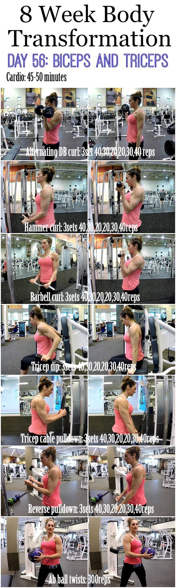 8 Week Body Transformation: Day 56 BICEP and TRICEPS (Fitness Food Diva) 8 Week Body Transformation: Day 56 BICEP and TRICEPS (Fitness Food Diva)