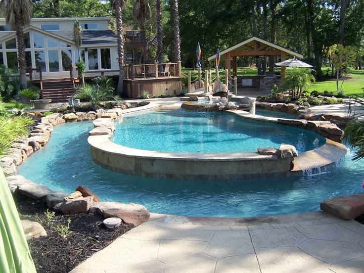 584 Best Пруд кои Images On Pinterest Natural Swimming Pools A Pool And Lazy River Custom Inground Built In The Woodlands