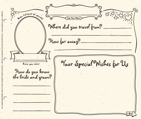 guest sign in book template