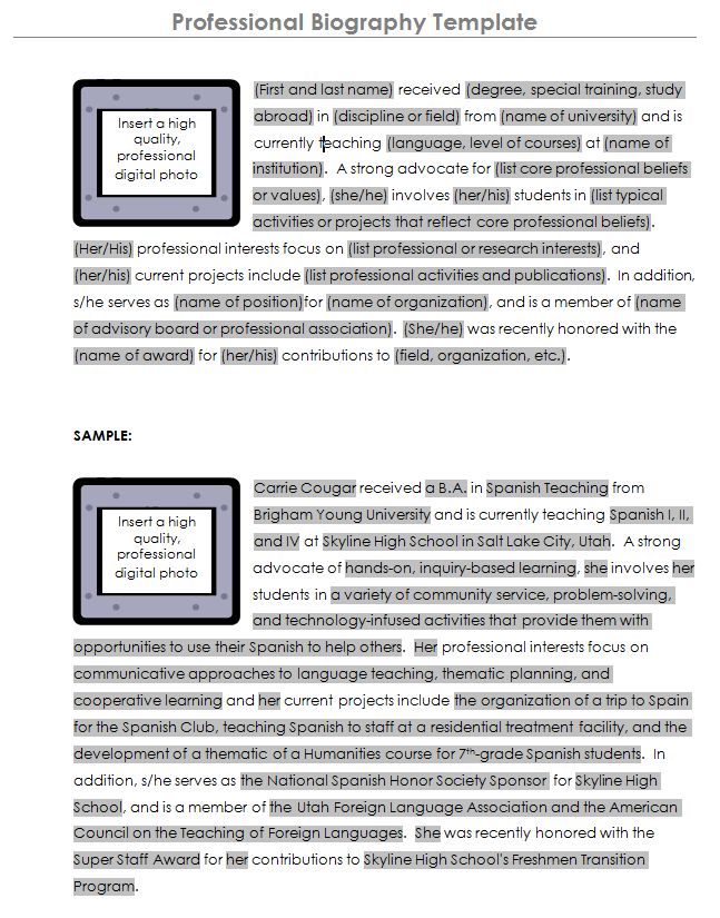The 25+ best Personal biography examples ideas on Pinterest Best - resume third person The 25+ best Personal biography examples ideas on Pinterest Best - resume third person
