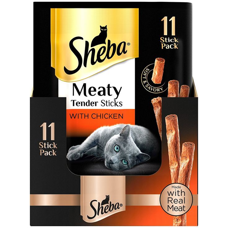 Sheba meaty tender sticks cat treats contains six 6