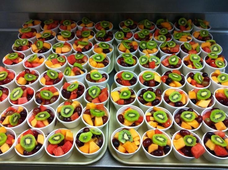 TIP: Unify your presentation by placing a slice of the same fruit, kiwi here, on...