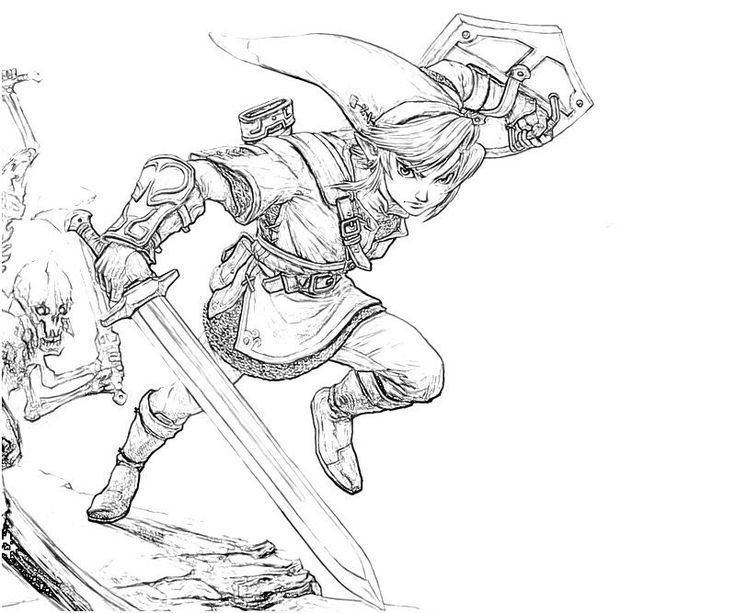 106 best Lineart Zelda Link images on Pinterest Zelda Coloring