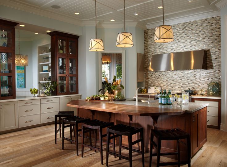 Fantastic Coastal Living Decorating Ideas For Lovely Kitchen Tropical Design With Appliances Barstools Butcher Block Island Lighting A island lighting ideas. Fantastic Coastal Living Decorating Ideas For Lovely Kitchen Tropical Design With Appliances Barstools Butcher Block Island Lighting A
