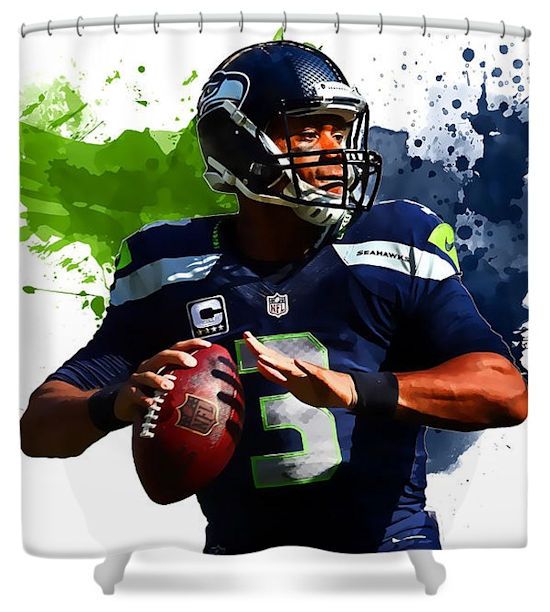 22 Best Football Baseball Sports Shower Curtains Images On Russell Wilson Seattle Seahawks Shower Curtain - 22 Best Football Baseball Sports Shower Curtains Images On