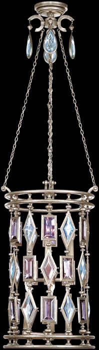 Vintage Silver Leaf Finish With Multi Colored Crystal Gems Of Amethyst Tourmaline And Aquamarine Vintage Silver Leaf Finish With Multi Colored Crystal Gems Of Amethyst Tourmaline And Aquamarine