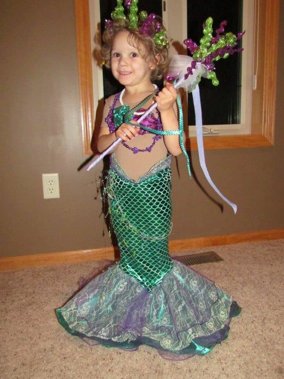 Disfraz de sirena para niña, vestido de sirena Ariel para bebé, disfraz de  Halloween, vestido de niña de escamas de pescado, vestido de cumpleaños  para niños -  México