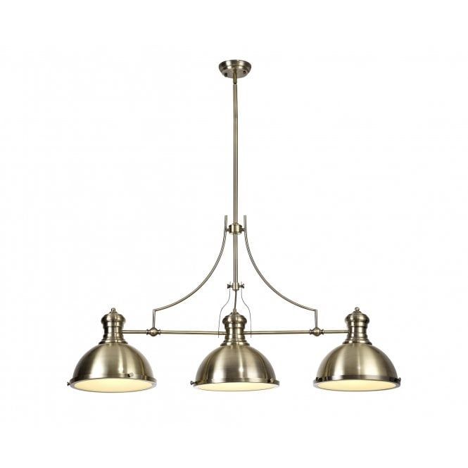 Lincoln Industrial 3 Light Antique Brass Ceiling Pendant Bar Lights - Copper Bar Pendant Lights Lincoln Industrial 3 Light Antique Brass Ceiling Pendant Bar Lights - Copper Bar Pendant Lights