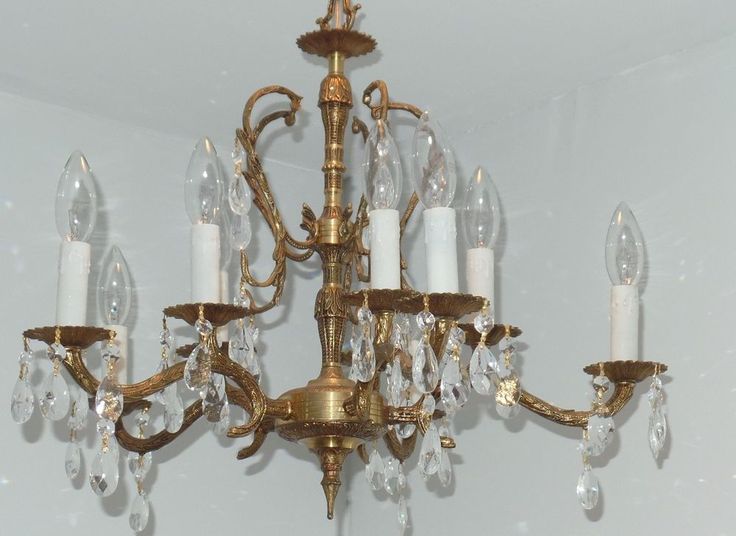 153 Best Vintage Chandeliers & Sconces Images On Pinterest Vintage 10 Light Brass Chandelier with Prisms- Spain - 153 Best Vintage Chandeliers & Sconces Images On Pinterest