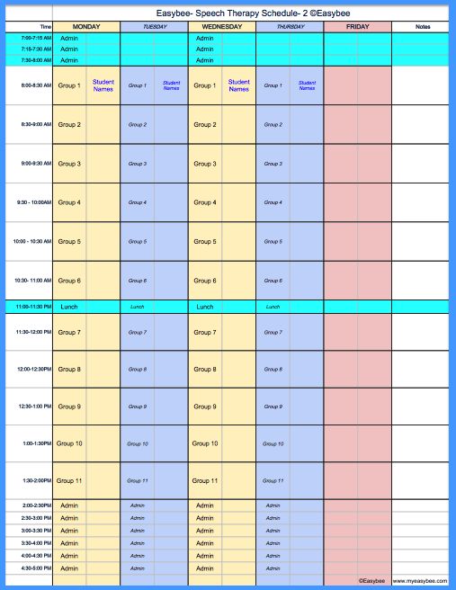 18 best itinerant teaching images on pinterest speech language making a schedule in google sheets