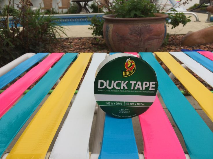 I used Duck Tape to repair an aluminum lounge chair that