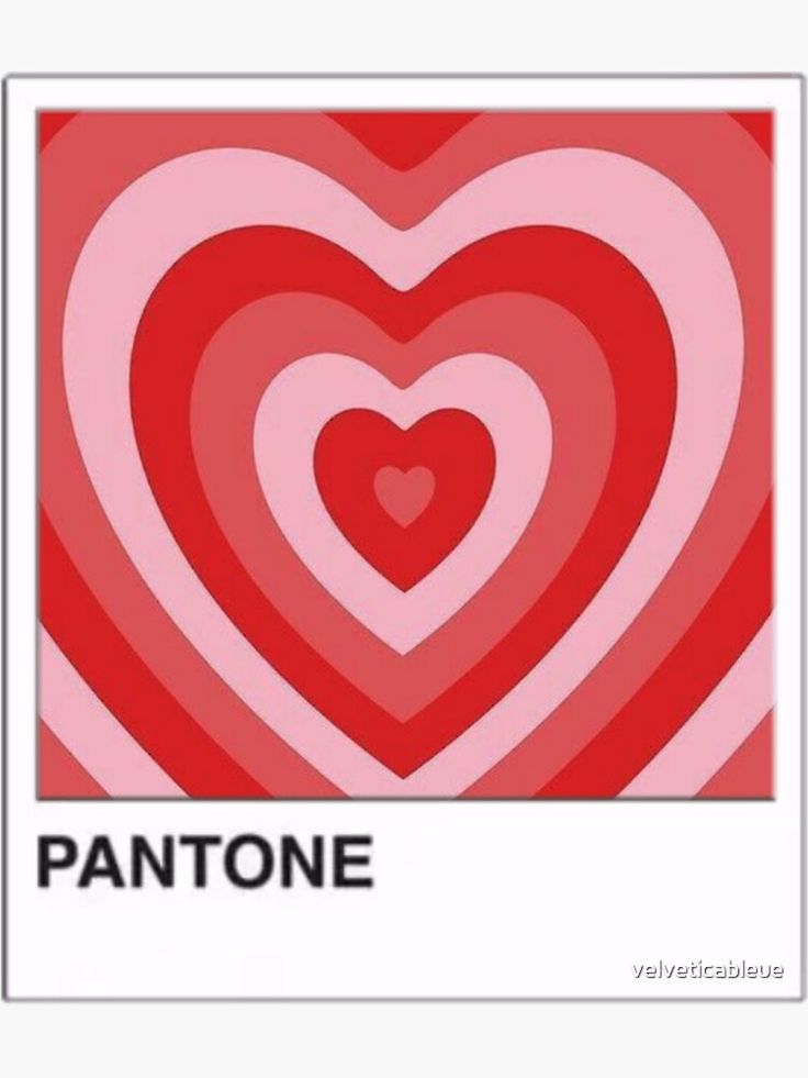 "Aesthetic Powerpuff Girls Heart Pantone" Sticker by velveticableue