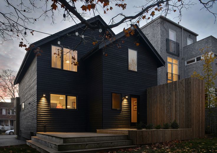 10 Gorgeous, Black Home Exteriors - Cottage house exterior, Small cottage house