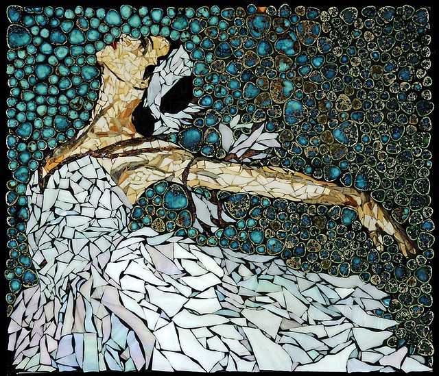 203 Best Mosaic Art Figures Portraits Images On Pinterest Ballerina Swan Lake By Laura Harris Melonhead Gallery Mosaic Artworkmosaic Tile Artpaper