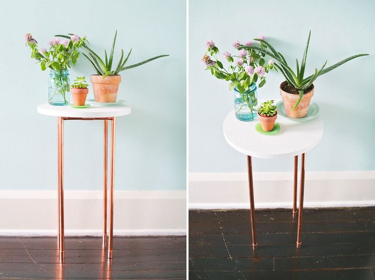picture perfect furniture. this diy copper pipe side table is perfect for small spaces picture furniture