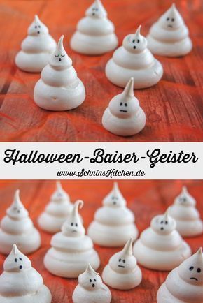 Halloween-Baiser-Geister - schaurig-süße Gespenster aus Baiser. Toll für Hall...