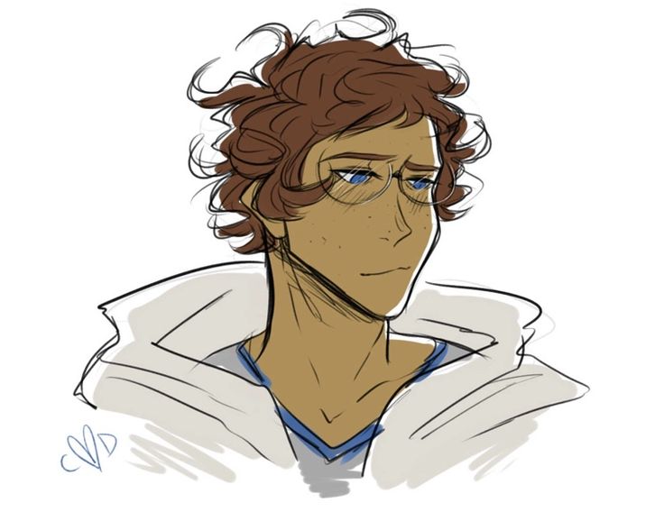 Anime guy with curly hair